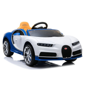 Mașină electrică Bugatti Chiron, alb/albastră