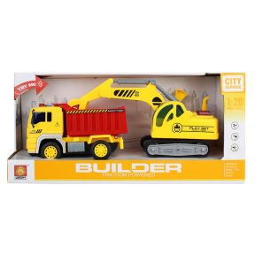 Basculantă cu inerție 1:16 + Excavator 1:18