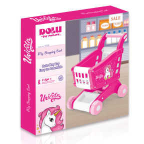 Моя тележка для супермаркета, розовая, Dolu