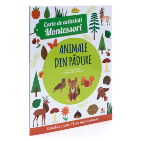 Carte de activități Montessori. Animale din pădure