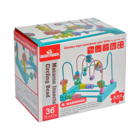 Labirint din lemn Insecte, albastru, cod 126651