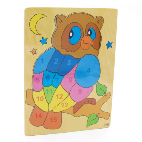 Puzzle din lemn Bufniţă, New World