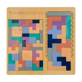 Tetris din lemn 2 în1