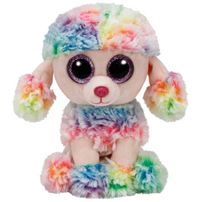 Jucărie de pluş Beanie Boos Pudel Rainbow 8,5 cm