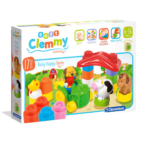 Мягкий конструктор Clemmy Happy Farm, 24 дет., Clementoni