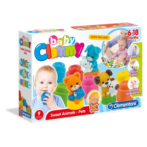 Мягкий конструктор Baby Clemmy Ферма, 9 дет., Clementoni