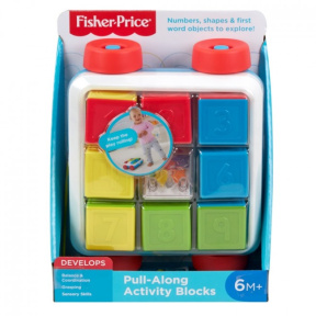 Jucărie trage-împinge Cuburi colorate, Fisher Price