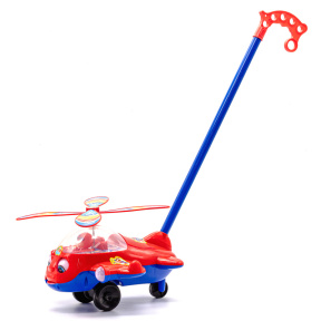 Jucărie trage-împinge "Elicopter" roșu