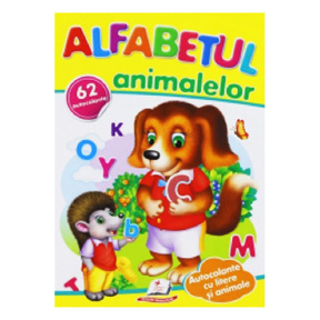 Activități distractive. Alfabetul animalelor. 62 autocolante