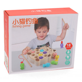 Joc magnetic de pescuit "Motanul cu peștișori"