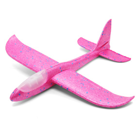Метательный самолет, светодиодный, розовый