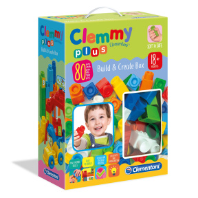 Мягкий конструктор Clemmy Plus, 80 дет., Clementoni