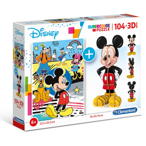 Mickey 3D model, 104 elemente, Clementoni
