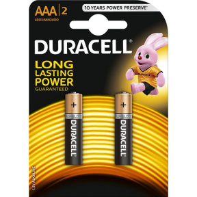 Батарейки Duracell AAA,  2 штуки