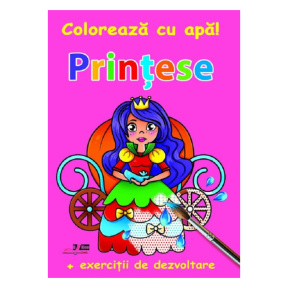Colorează cu apă! Prințese + exerciții de dezvoltare