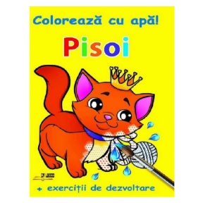 Colorează cu apă! Pisoi + exerciții de dezvoltare