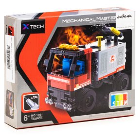 Kit de asamblare Mini mașină de pompieri cu pulverizator de apă, XTech Bricks