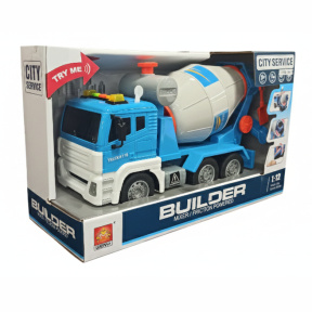 Autobetonieră cu inerție 1:12 (lumină) albastră