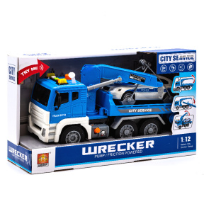 Инерционный Эвакуатор с машинкой полиции "Wrecker Truck"