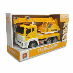 Camion-Macara cu inerție 1:12 (lumină) galben