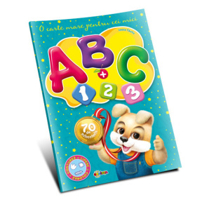 ABC + 1,2,3 O carte mare pentru cei mici (70 autocolante)