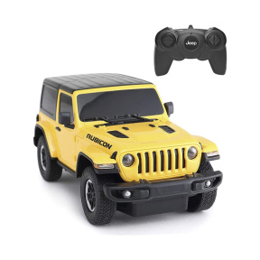 Maşină cu telecomandă Jeep Wrangler JL, galbenă