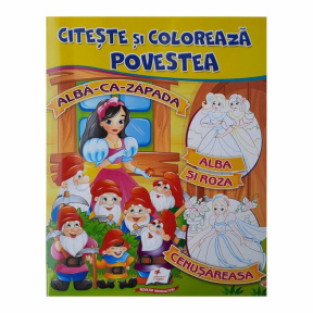 Citește și colorează/Albă ca Zăpada