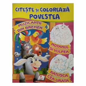 Citește și colorează. Muzicanții din Bremen