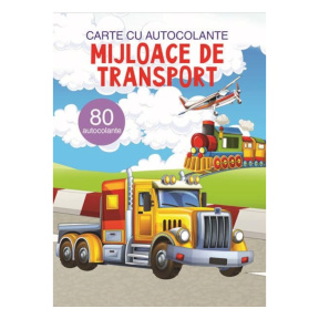Carte cu autocolante. Mijloace de transport
