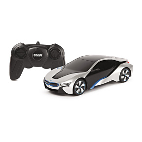 Mașină cu telecomandă BMW i8, argintie