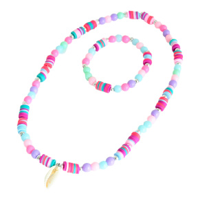 Set 2 buc. (mărgele+brățară) Scoică