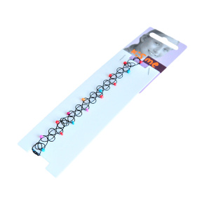 Чокер Tattoo плетеный с бусинами