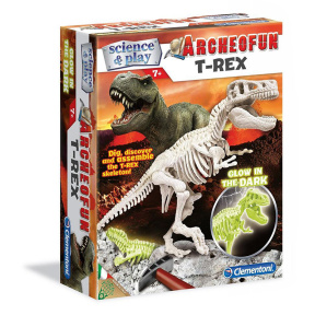 Set de joacă Săpături arheologice T-Rex, fosforescent Archeofun Clementoni