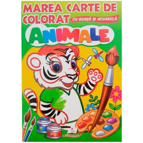 Marea carte de colorat. Animale/Acuarelă