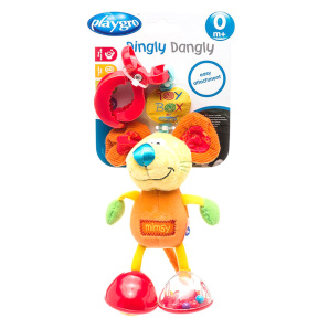 Подвесная погремушка с зажимом Мышонок, PlayGro