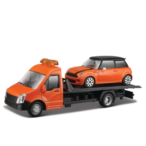 Mașină de tractare Bburago 1:43 +MINI COOPER S