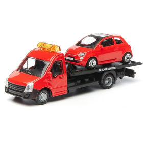 Mașină de tractare Bburago 1:43 +Fiat 500 (2007)