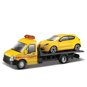 Машина Bburago 1:43 Эвакуатор +Alfa MiTo