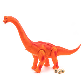 Dinozaur interactiv Brachiosaurus, portocaliu, New World