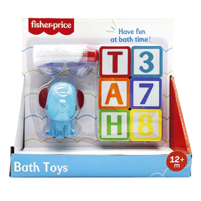 Набор игрушек для ванны Буквы, цифры и игрушка Слоник, Fisher Price