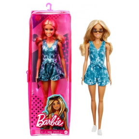 Păpușa Barbie "Fashionista" în salopetă cu efect tie dye