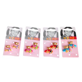 Набор 2 шт. резинки, Медведь с карандашом