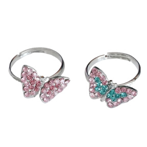 Inel fluture cu strasuri