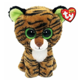 Jucărie moale-breloc Beanie Boos Tigru cafeniu Tiggy 15 cm