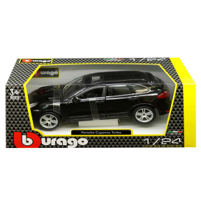 Mașină Bburago Die-Cast 1:24 Porsche Cayenne Turbo, neagră