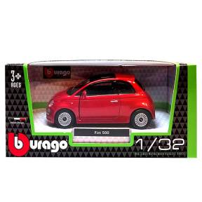 Машина Bburago Die-Cast 1:32 Fiat 500, красная