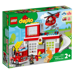 Constructor LEGO DUPLO Stația de pompieri și elicopter