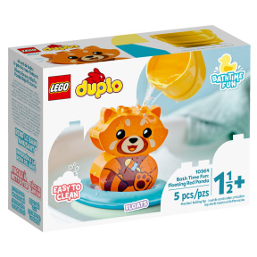 Constructor LEGO DUPLO Aventuri în baie: Panda roșu pe o plută