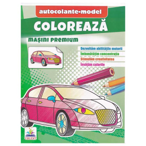 Colorează+autocolante. Mașini premium