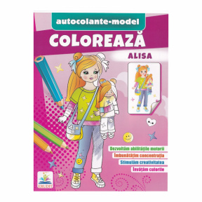 Colorează+autocolante. Alisa